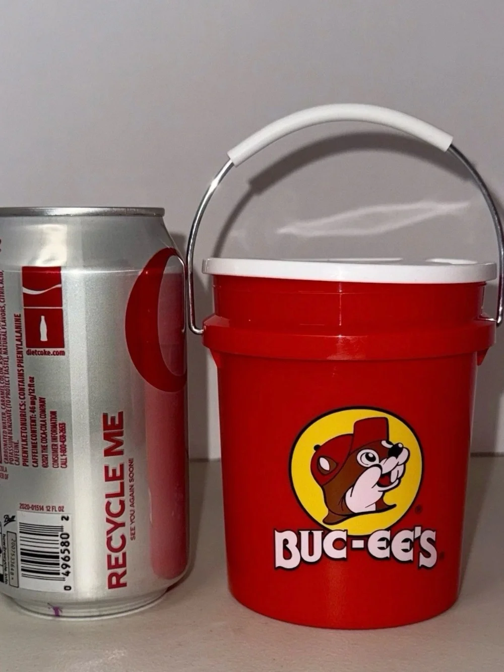 Buc-ee's Red Mini Buckets with Lids Set of 5